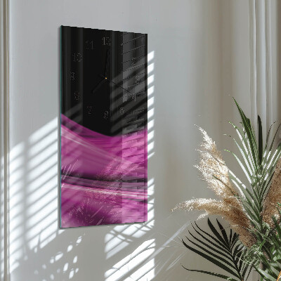 Ceas din sticlă dreptunghiular vertical Linii abstracte