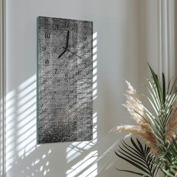 Ceas din sticlă dreptunghiular vertical Material
