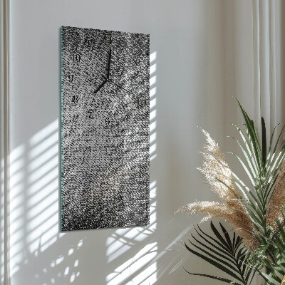 Ceas din sticlă dreptunghiular vertical Material