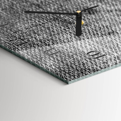 Ceas din sticlă dreptunghiular vertical Material
