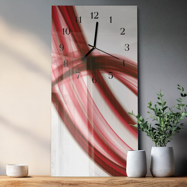 Ceas din sticlă dreptunghiular vertical Linii abstracte