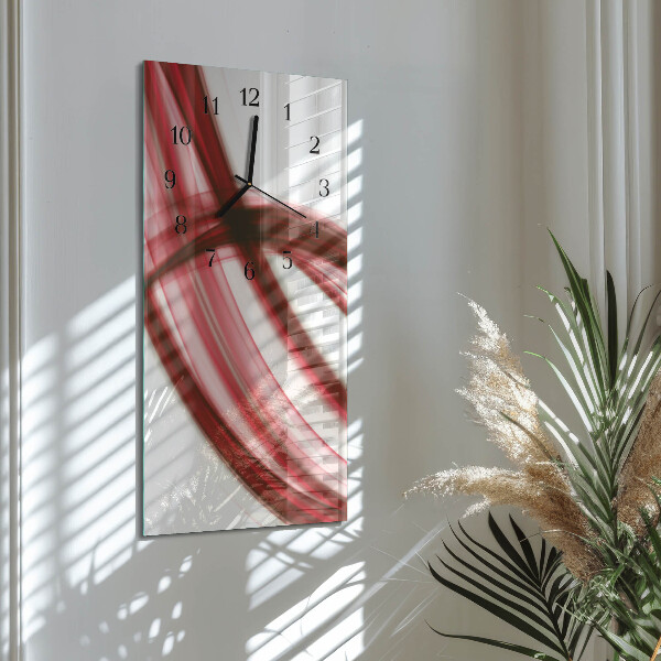 Ceas din sticlă dreptunghiular vertical Linii abstracte