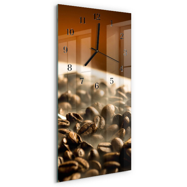Ceas din sticlă dreptunghiular vertical Boabe de cafea