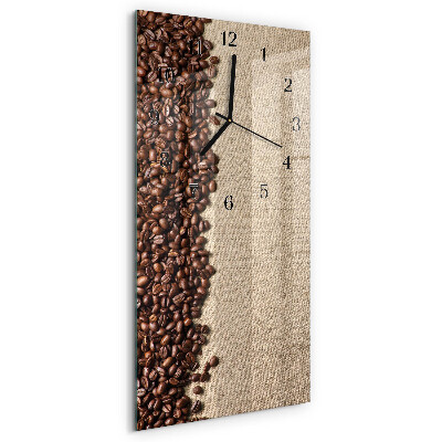 Ceas din sticlă dreptunghiular vertical Boabe de cafea