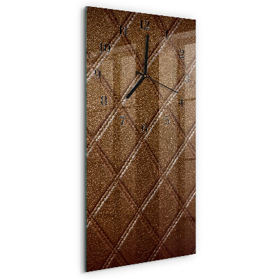 Ceas din sticlă dreptunghiular vertical Diamante