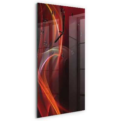 Ceas din sticlă dreptunghiular vertical Linii abstracte