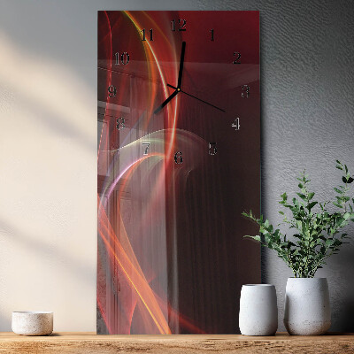 Ceas din sticlă dreptunghiular vertical Linii abstracte
