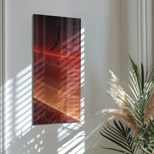 Ceas din sticlă dreptunghiular vertical Abstracție