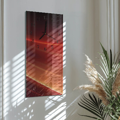 Ceas din sticlă dreptunghiular vertical Abstracție