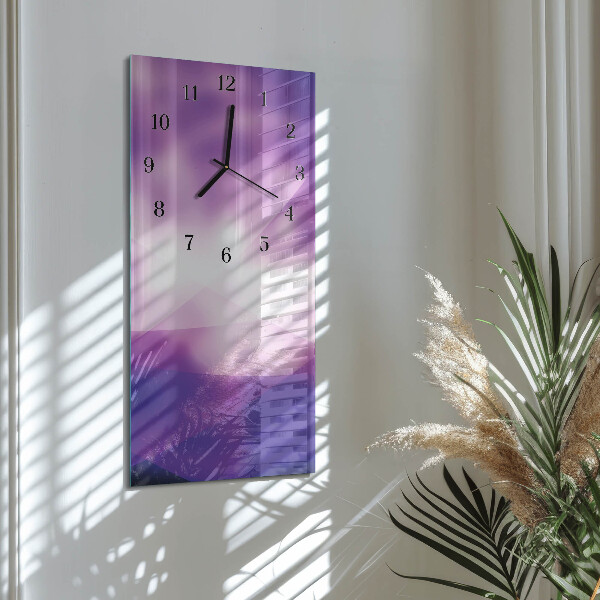 Ceas din sticlă dreptunghiular vertical Model