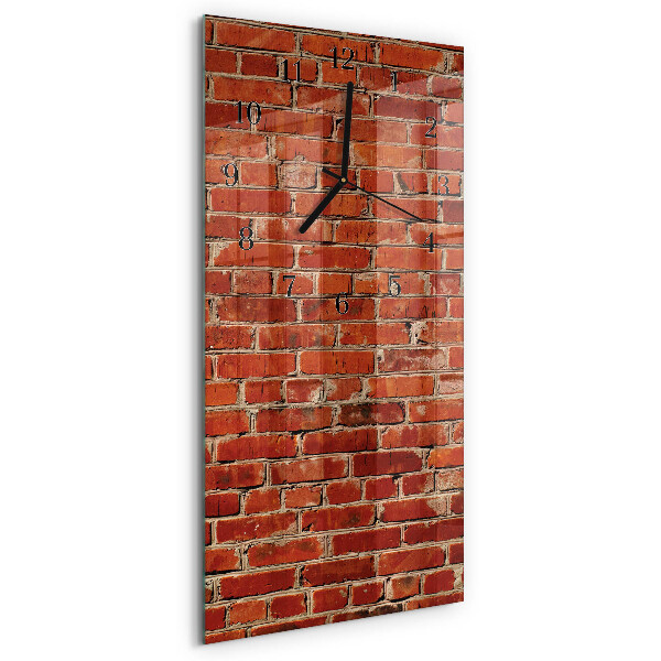 Ceas din sticlă dreptunghiular vertical Zid de cărămidă