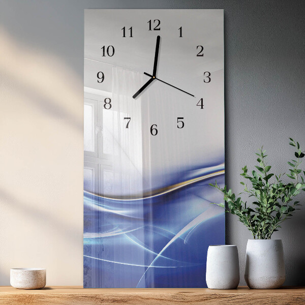Ceas din sticlă dreptunghiular vertical Linii abstracte
