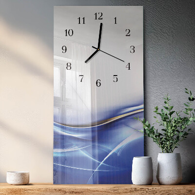 Ceas din sticlă dreptunghiular vertical Linii abstracte