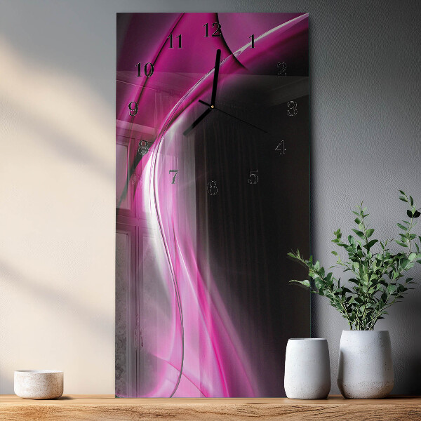Ceas din sticlă dreptunghiular vertical Linii abstracte