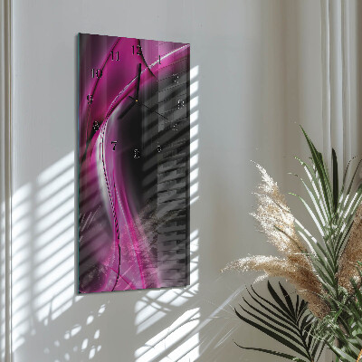 Ceas din sticlă dreptunghiular vertical Linii abstracte