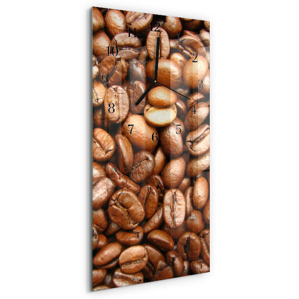 Ceas din sticlă dreptunghiular vertical Boabe de cafea