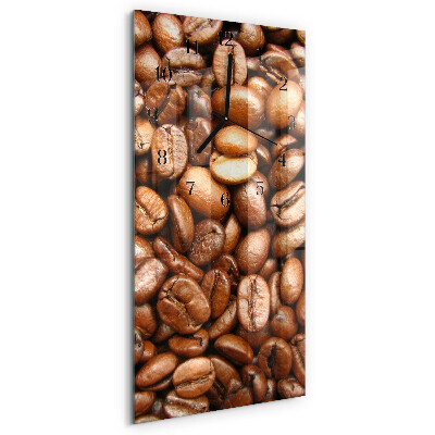 Ceas din sticlă dreptunghiular vertical Boabe de cafea