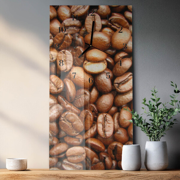Ceas din sticlă dreptunghiular vertical Boabe de cafea