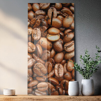 Ceas din sticlă dreptunghiular vertical Boabe de cafea