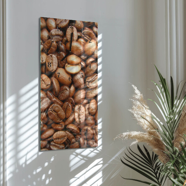 Ceas din sticlă dreptunghiular vertical Boabe de cafea