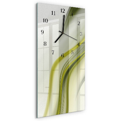 Ceas din sticlă dreptunghiular vertical Linii abstracte