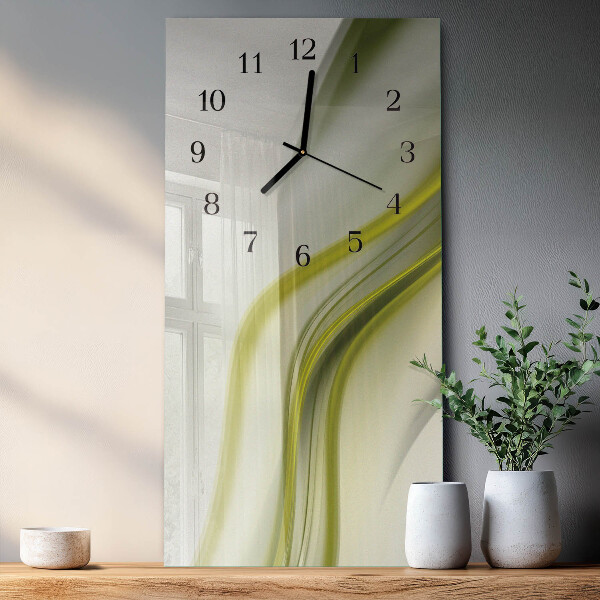 Ceas din sticlă dreptunghiular vertical Linii abstracte