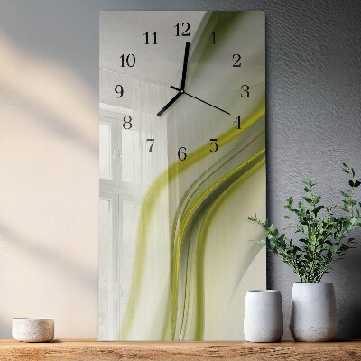 Ceas din sticlă dreptunghiular vertical Linii abstracte
