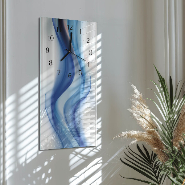 Ceas din sticlă dreptunghiular vertical Fum abstract