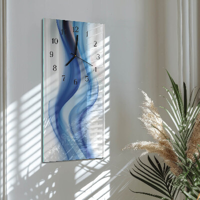 Ceas din sticlă dreptunghiular vertical Fum abstract