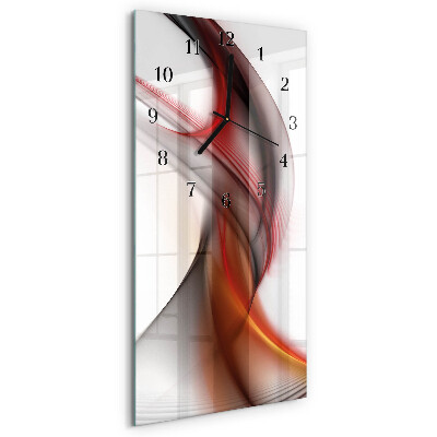 Ceas din sticlă dreptunghiular vertical Linii abstracte