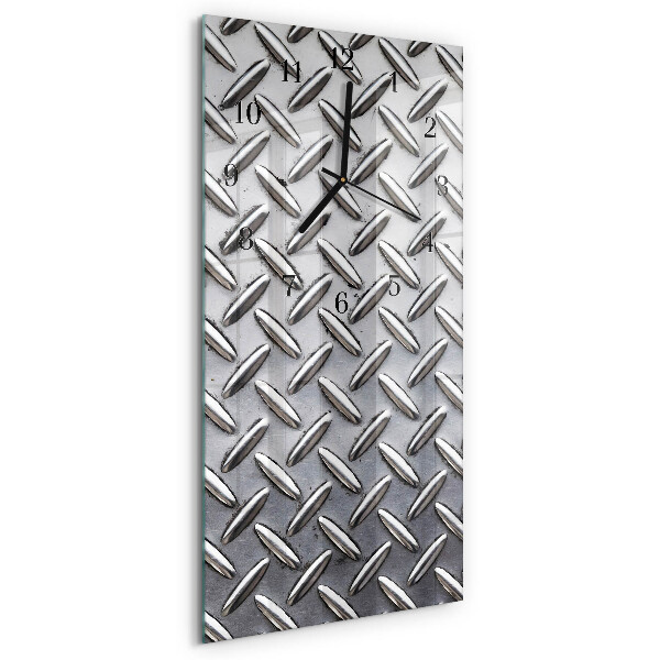 Ceas din sticlă dreptunghiular vertical Tablă metalică