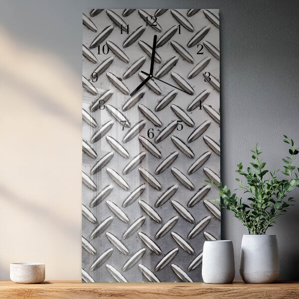 Ceas din sticlă dreptunghiular vertical Tablă metalică