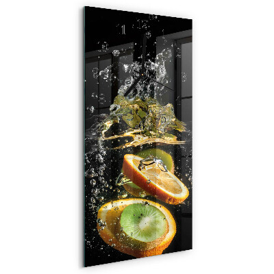 Ceas din sticlă dreptunghiular vertical Apă de fructe