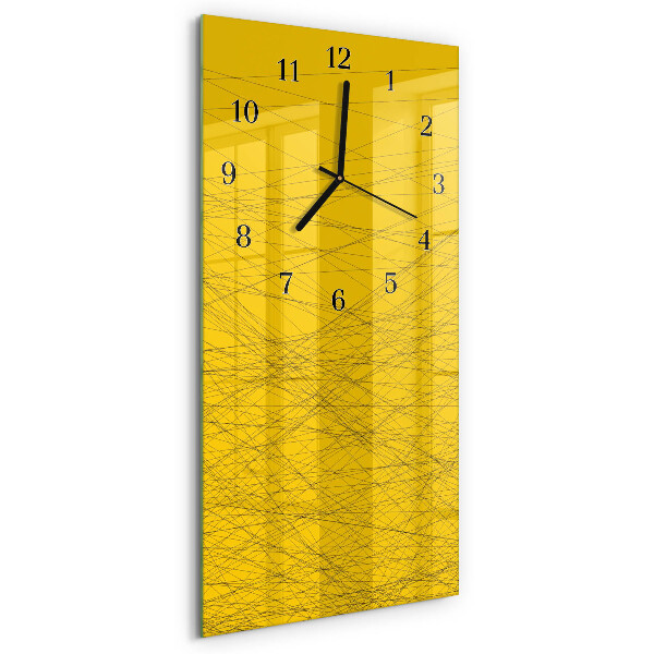 Ceas din sticlă dreptunghiular vertical Dungi