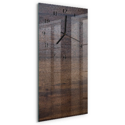 Ceas din sticlă dreptunghiular vertical Placă de lemn