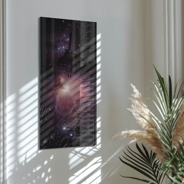 Ceas din sticlă dreptunghiular vertical Spaţiu