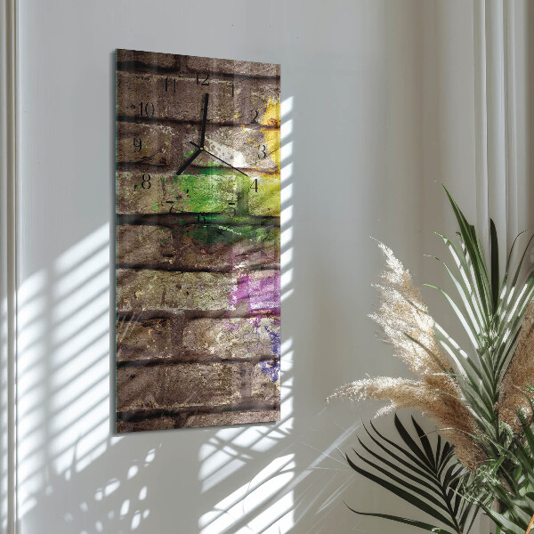 Ceas din sticlă dreptunghiular vertical Cărămidă
