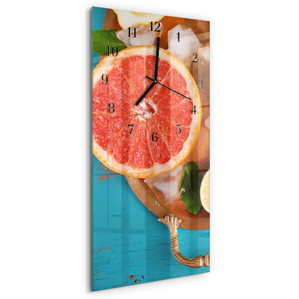 Ceas din sticlă dreptunghiular vertical Grapefruit