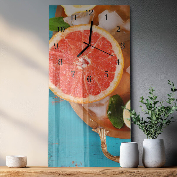 Ceas din sticlă dreptunghiular vertical Grapefruit