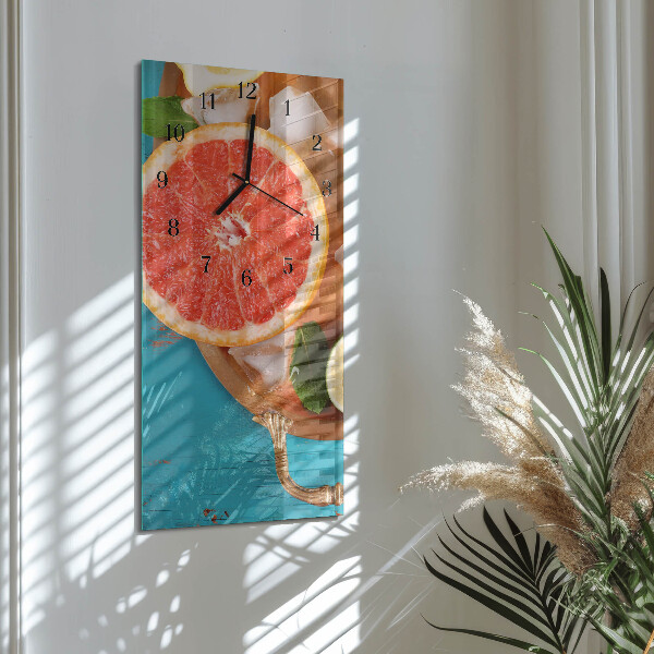 Ceas din sticlă dreptunghiular vertical Grapefruit