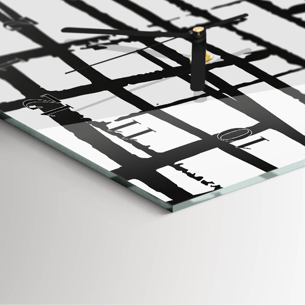Ceas din sticlă dreptunghiular vertical Model