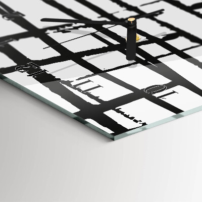 Ceas din sticlă dreptunghiular vertical Model
