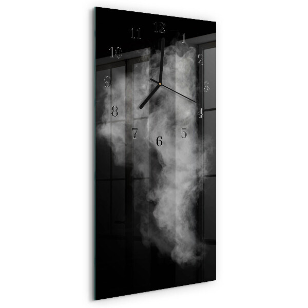 Ceas din sticlă dreptunghiular vertical Fum
