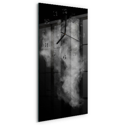 Ceas din sticlă dreptunghiular vertical Fum