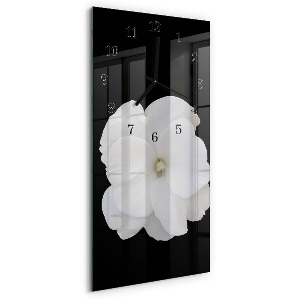 Ceas din sticlă dreptunghiular vertical Floare
