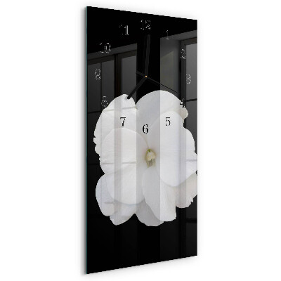 Ceas din sticlă dreptunghiular vertical Floare