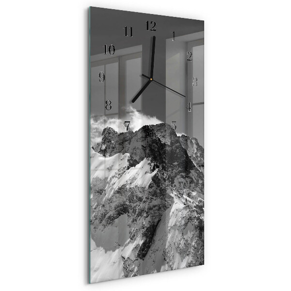 Ceas din sticlă dreptunghiular vertical Munte