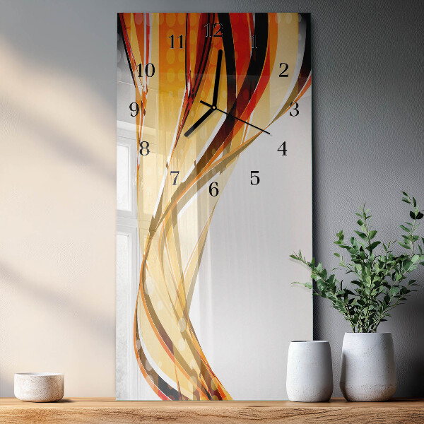 Ceas din sticlă dreptunghiular vertical Abstracție
