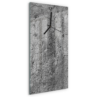 Ceas din sticlă dreptunghiular vertical Zid de beton