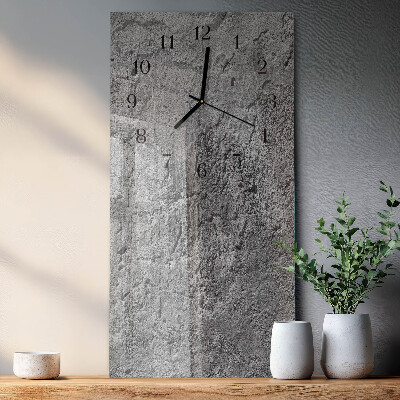 Ceas din sticlă dreptunghiular vertical Zid de beton